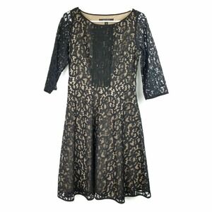 Nine West Lace Fit And Flare Dress Women 2 Elegant Sheer Party Occasion‎